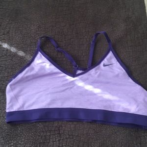 Nike Dri- fit sports bra dark purple, light purple